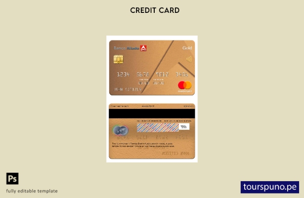 lista para imprimir plantilla de mastercard del banco Panamá Banco Aliado